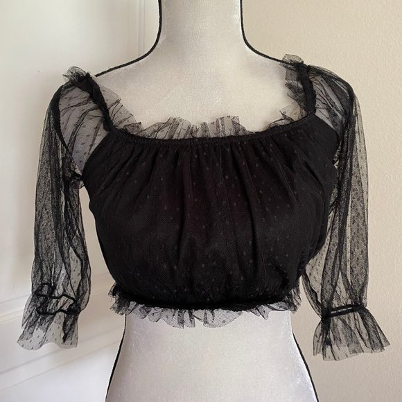 Tops - Women's Ruffled Long Sleeve Blouse